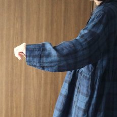画像8: 【08Mab】リネンシャツ襟ギャザー切り替えチュニック (8)