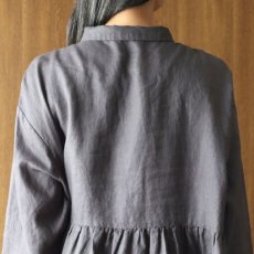 画像36: 【08Mab】リネンシャツ襟ギャザー切り替えチュニック (36)
