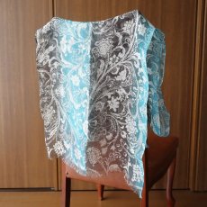 画像1: Crescendo Yonezawa フェザーラミー京友禅ぼかしストール (1)