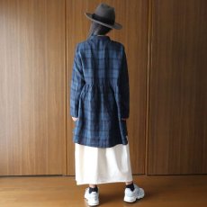 画像15: 【08Mab】リネンシャツ襟ギャザー切り替えチュニック (15)