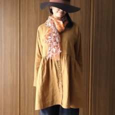 画像29: 【08Mab】リネンシャツ襟ギャザー切り替えチュニック (29)