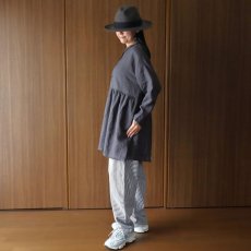 画像40: 【08Mab】リネンシャツ襟ギャザー切り替えチュニック (40)