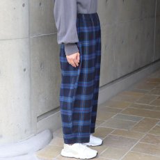 画像6: NARU FACTORY Nishiwakiフランネルチェック エッグパンツ (6)
