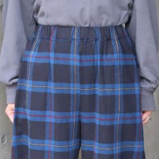画像9: NARU FACTORY Nishiwakiフランネルチェック エッグパンツ (9)