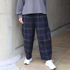画像14: NARU FACTORY Nishiwakiフランネルチェック エッグパンツ (14)
