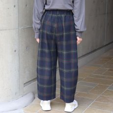 画像20: NARU FACTORY Nishiwakiフランネルチェック エッグパンツ (20)