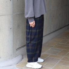 画像15: NARU FACTORY Nishiwakiフランネルチェック エッグパンツ (15)