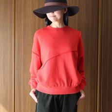 画像1: ista-ire 甘撚りパイル裏毛切替スウェット (1)