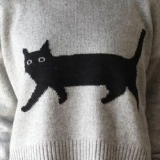 画像22: NARU FACTORY エアーヤーンコットン くろねこコモドニット (22)
