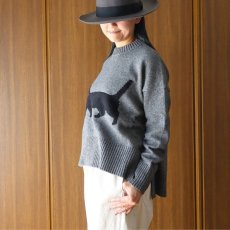 画像3: NARU FACTORY エアーヤーンコットン くろねこコモドニット (3)