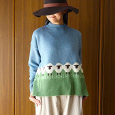 画像1: NARU FACTORY ミラノラム ひつじ柄コモドニット (1)
