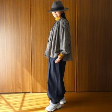 画像19: ista-ire 起毛ギンガムチェックギャザーブラウス (19)