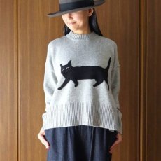 画像15: NARU FACTORY エアーヤーンコットン くろねこコモドニット (15)