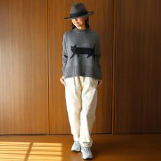 画像9: NARU FACTORY エアーヤーンコットン くろねこコモドニット (9)