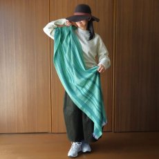 画像12: Crescendo Yonezawa カシミヤウール斜子ストール (12)