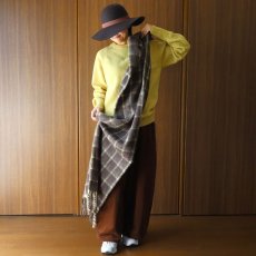 画像10: Crescendo Yonezawa アルパカウールチェックマフラー (10)