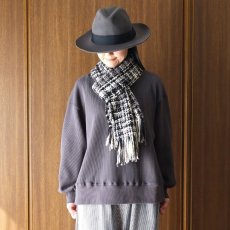画像7: Crescendo Yonezawa ウールスラブ絣ニードルマフラー (7)