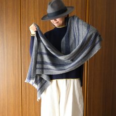 画像1: Crescendo Yonezawa カシミヤウール斜子ストール (1)