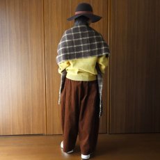 画像13: Crescendo Yonezawa アルパカウールチェックマフラー (13)