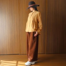 画像24: ista-ire 細畝コーデュロイ脇ギャザーブラウス (24)