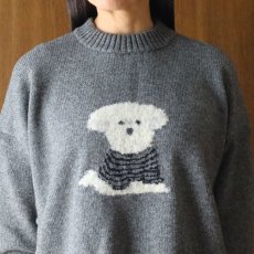 画像19: NARU FACTORY エアーヤーンコットン ちょこんとプードルコモドニット (19)