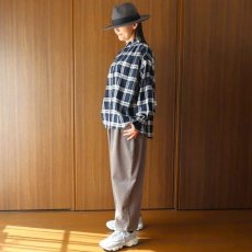 画像24: ista-ire 起毛チェックフリルカラーブラウス (24)