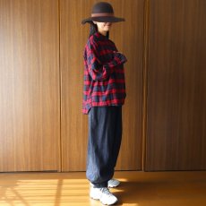 画像12: ista-ire 起毛チェックフリルカラーブラウス (12)