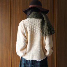 画像2: Crescendo Yonezawa ウールスラブマフラー (2)