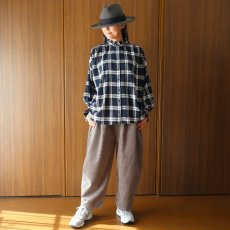 画像23: ista-ire 起毛チェックフリルカラーブラウス (23)