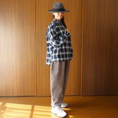 画像26: ista-ire 起毛チェックフリルカラーブラウス (26)