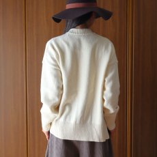 画像3: NARU FACTORY エアーヤーンコットン ちょこんとプードルコモドニット (3)