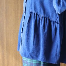 画像8: ista-ire 細畝コーデュロイ脇ギャザーブラウス (8)