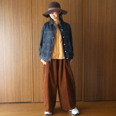 画像27: ista-ire 細畝コーデュロイ脇ギャザーブラウス (27)