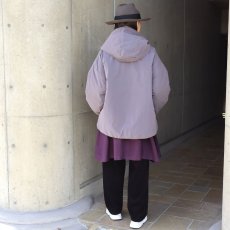 画像7: ista-ire ピーチ起毛中綿フードショートコート (7)