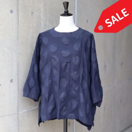 画像1: 20%OFF SALE【NARU FACTORY】綿麻シーチング塩縮 ワイドT (1)